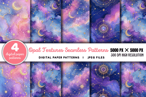 Download Opal Textures Digital Paper Pattern - Premium Bundle