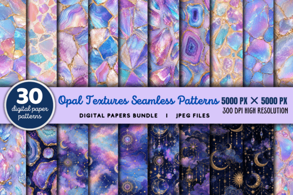 Download Opal Textures Digital Paper Patterns - Premium Resources