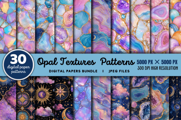 Download Opal Textures Patterns Bundle - Premium Resources
