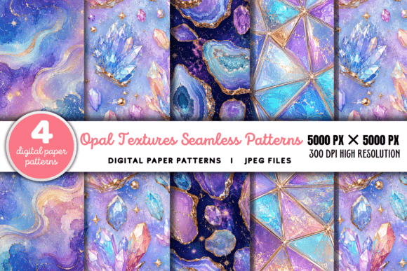 Download Opal Textures Digital Paper Pattern - Premium Bundle